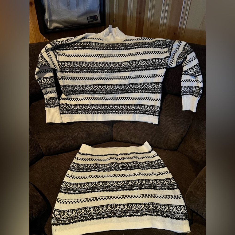 Loft fair aisle sweater set XL